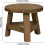 Rustic Teak Wood Stool Round Side Table Solid Shabby Stool Plant Stand 4