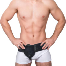 Inguinal Hernia Belt for Men Hernia Band for Men Postpartum Belt Umbilical Hernia Bandage for Men Flexible and Adjustable (Black, L) BlackL