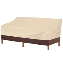 (Beige, XL-93*40*35ins(236*102*89cm)) Patio Sofa Cover Outdoor Waterproof Dustproof Furniture Set Cover Oxford Cloth Rain Protector
