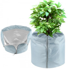 (Grey, 45*50cm) 45x50cm Winter Plant Frost Cover Thickened Thermal Protector for Outdoor Garden Pots