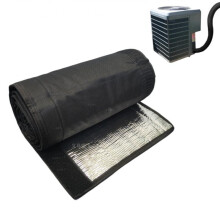 (Black (26*183cm)) Outdoor Air Conditioner Pipe Insulation Sleeve Waterproof High Temp Resistant Copper Pipe Heat Shield HVAC Black Multi Size