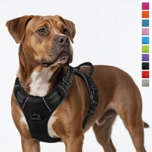 (Purple, XL) Dog Leash Pet Harness Nylon Reflective Large Dog Chest Strap Adjustable Pet Supplies
