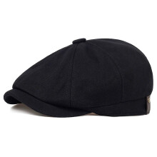 (black 2) Adjustable Peaky Blinders Hat Newsboy Flat Cap Herringbone Tweed Baker Boy