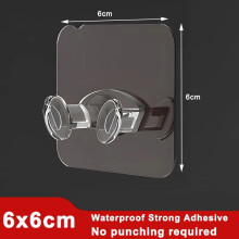(Wall Hook-O / 10Pcs) Strong Self Adhesive Wall Hooks Door Hanger Transparent Waterproof Wall Hook