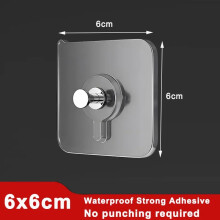 (Wall Hook-J / 5Pcs) Strong Self Adhesive Wall Hooks Door Hanger Transparent Waterproof Wall Hook