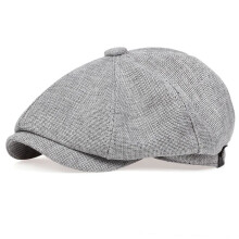(Ivory 4) Adjustable Peaky Blinders Hat Newsboy Flat Cap Herringbone Tweed Baker Boy