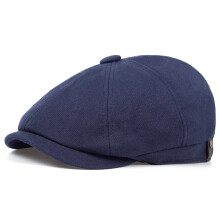 (navy 2) Adjustable Peaky Blinders Hat Newsboy Flat Cap Herringbone Tweed Baker Boy