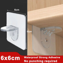 (Wall Hook-F / 5Pcs) Strong Self Adhesive Wall Hooks Door Hanger Transparent Waterproof Wall Hook