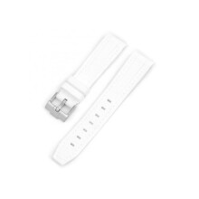 20mm Silicone Watch Band White Curved Strap for Swatch Omega Rolex Easy Quick Installation