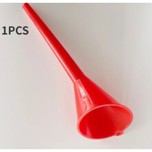 (red) 4PCS Plastic Long Stem Funnel Set Fuel Oil Car Garage Motorcycle Funnel