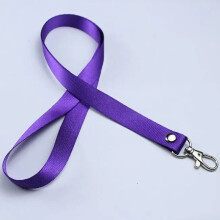 (10pcspurple) 10PCS Neck Lanyard Strap with Metal Clip for ID Badge Keys Mobile Phone Holder