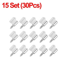 (15Set (30PCS)) Shelf Support Pegs with Screws Non Slip Cabinet Shelf Pins 10-120PCS
