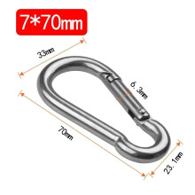 (M7x70 / 10PCS) Steel Alloy Spring Snap Carabiner Quick Link Lock Hook Keychain M4 M5 M6 M8 M10