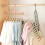 (Beige) 9 Hole Foldable Clothes Hanger Space Saving Wardrobe Storage Organiser Rack 2
