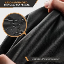 Egg Swing Cover Double Seat Outdoor Waterproof Dustproof Sunproof 210D Oxford Fabric Black