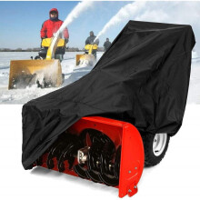 (black, L-153*84*115cm) 420D Oxford Snow Blower Cover, Outdoor Waterproof Dustproof Snow Thrower Cover, Universal Fit