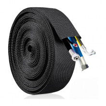 (Black, 5cm wide (8m long)) Cable Sleeve Hollow Faux Nylon Braided Wire Protector Hose Sleeve for Home Use Black 3M