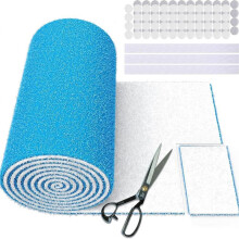 (12*90ins(30*230cm), Blue) Air Vent Filter Cotton Cuttable Floor Register Vent Filter Dustproof Air Filter Pad for HVAC Home Use