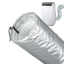 Air Conditioner Hose Cover Waterproof Insulated Portable AC Hose Sleeve Black 1M