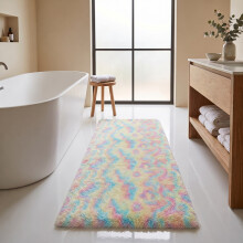 (80x150cm, Rainbow) Imperial Rooms Non Slip Shaggy Rug Soft Fluffy Faux Fur Area Carpet | 450GSM 3.5cm Pile Height