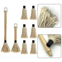 Premium Basting Mop with Interchangeable Heads for BBQ Sauce (A)