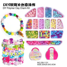 (D) DIY Friendship Bracelet Making Kit with Clay Beads for Kids, Creative Handmade Jewelry Craft Set Educational Toy Gift Box for Girls Birthday