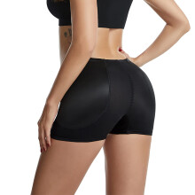 Women's Hip Padding Trousers, Butt Lifter Waist Shapewear Enhancing Body Shapewear Black M