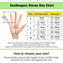 Football goalkeeper gloves with breathable sticky rubber palm, size 10 C