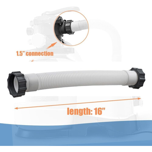 Pool Hose Sand Filter Connection Hose 1535, Pool Pump Replacement Hose, 1.5 Inch 1