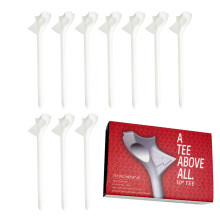 Flight Path Golf Tees, 31/4 Inch, 10Piece Set, PP Material, Reduced Friction for Longer Distance