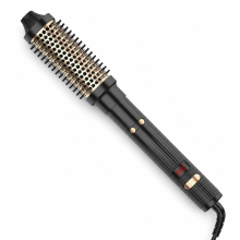 Rotating Hot Air Styling Brush with Digital Display and Adjustable Temperature, Black, EU Plug