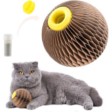 Refillable Catnip Scratch Ball – Interactive Play Toy to Keep Kittens Active