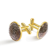 Men's cufflinks, classic men's cufflinks, traditional leopard, gold cufflinks for wedding business.
