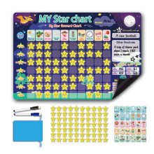 Magnetic Charts for Kids, Behavior Charts for Kids, 17' x 12' Magnetic Reward Boards Learning Responsibility Chart with 100 Boxes and 2 Markers