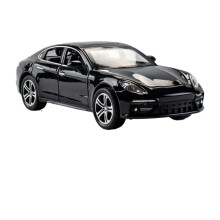 Miniature Models 1:32 Scale Porsche Panamera with Sound, Light, Alloy Car Model Hobby Decorations Faithful Replica (Black)