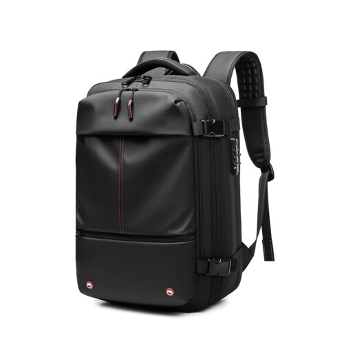 Airbag Backpack with Vacuum System, 60 L Expandable Backpack, Vacuum Compression Black