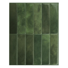 Peel and Stick Tile Mirrors 11.4 x 9 Inch 3D Adhesive Peel and Stick for Kitchen Bathroom Wall Tiles Sefrou Green