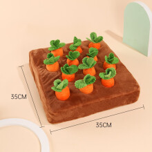 Chewable Dog Puzzle Toy – Anti-Bite Self-Play Carrot Toy with Deodorizing Pad