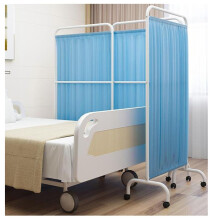 Room Divider Screens Foldable Medical Privacy Screen, On Wheels Curtain, Stainless Steel Oxford Cloth