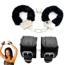 Handcuffs with 2 Keys Set, Black Metal Handcuffs for Police Costume Prop, Gifts