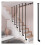 Stair railing, Lshaped, wrought iron, prevents falling, black (1 piece) 1