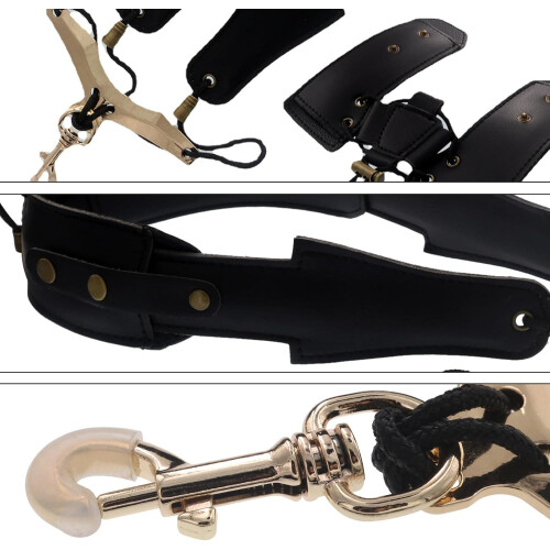 Adjustable  Leather Saxophone Shoulder Strap Neck Strap Tenor Saxophone Double Shoulder Strap Saxophone Strap Double Shoulder Saxophone Strap 2