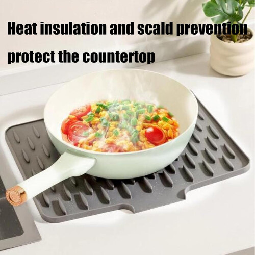 Silicone Dish Drying Mat, NonSlip HeatResistant  Drip (Green) 2