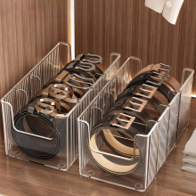 2Pack Acrylic Belt Organizer – 8 Removable Compartments, Fits Most Sizes