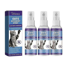 (3pcs) Cat Deterrent Spray, Stops Cats from Peeing & Scratching, Lemon & Coptis, Safe for Furniture