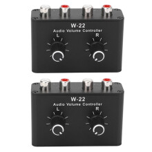 Stereo Switcher Volume Control Box 3.5mm Volume Control Box Balance Adjuster Small Attenuator Knob Volume 2pc