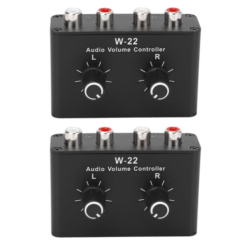Stereo Switcher  Volume Control Box 3.5mm Volume Control Box Balance Adjuster Small Attenuator Knob  Volume 2pc