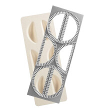 Pierogi Maker with Tray & Press - 6 Dumplings, Empanadas, Potstickers in One Go