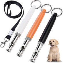 Professional Ultrasonic Dog Training Whistles, Recall Function, 3 Pcs with Lanyard