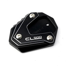 HONDA CL500 CL250 CL300 CL 250 300 500 Accessories Motorcycle Aluminum Side Stand Extension Stand Enlarge Pad (Black)